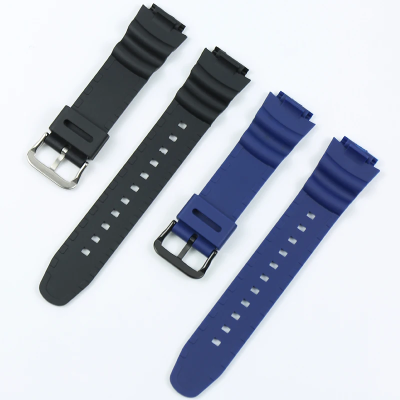 Аксессуары для часов 18 мм Мужской резиновый ремешок Пряжка для Casio AE-1200WH W-216H F-108WH SGW500 W-S210 женский силиконовый спортивный ремешок