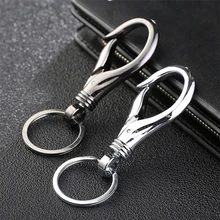Высококачественный Прочный металлический брелок мужской из нержавеющей стали брелок для ключей карабин зажим Сплит держатели ключей