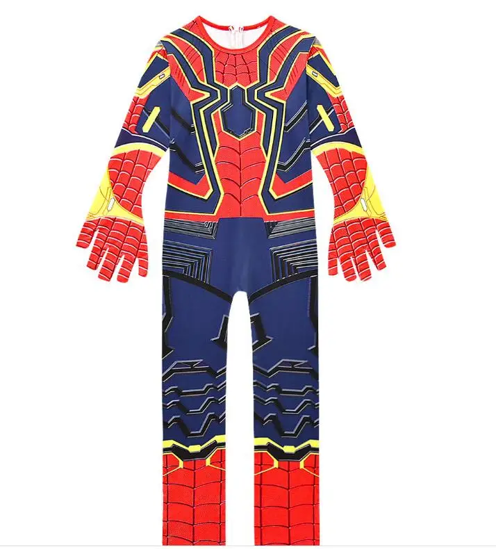 Boys'Dress костюм Человека-паука на Хеллоуин, детская одежда с человеком-пауком, комплект из двух предметов, одежда для мальчиков