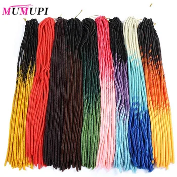 

MUMUPI Faux Locs Ombre Senegalese Twist Hair Crochet Braids 22" 20 Strands/pack Synthetic Braiding Hair for Women Braiding Hair