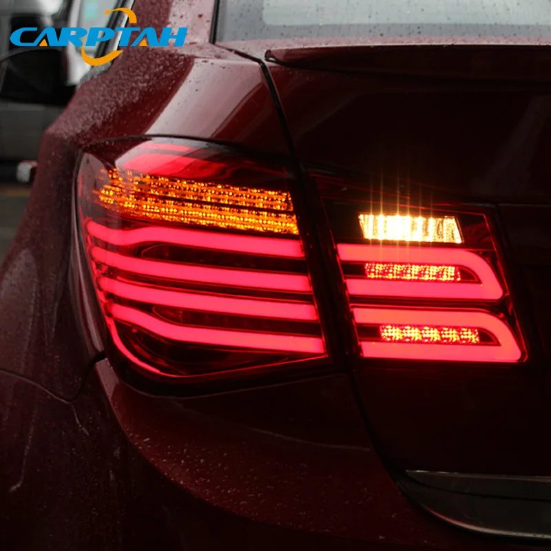 Автомобильный Стайлинг задний фонарь задние фонари для Chevrolet Cruze 2009-2012 задний фонарь DRL+ сигнал поворота+ задний фонарь+ тормозной светодиодный фонарь