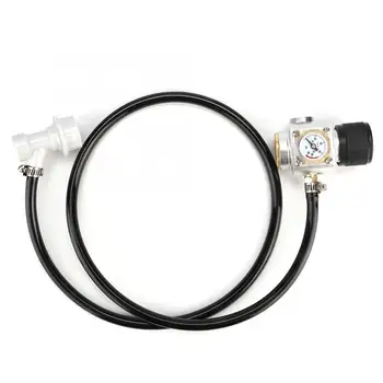 

0-90PSI CO2 Mini Gas Regulator 5/16in Gas Line Assembly Pressure Gauge Ball Lock Accessory Kit Gauge Argon Regulator Pressure