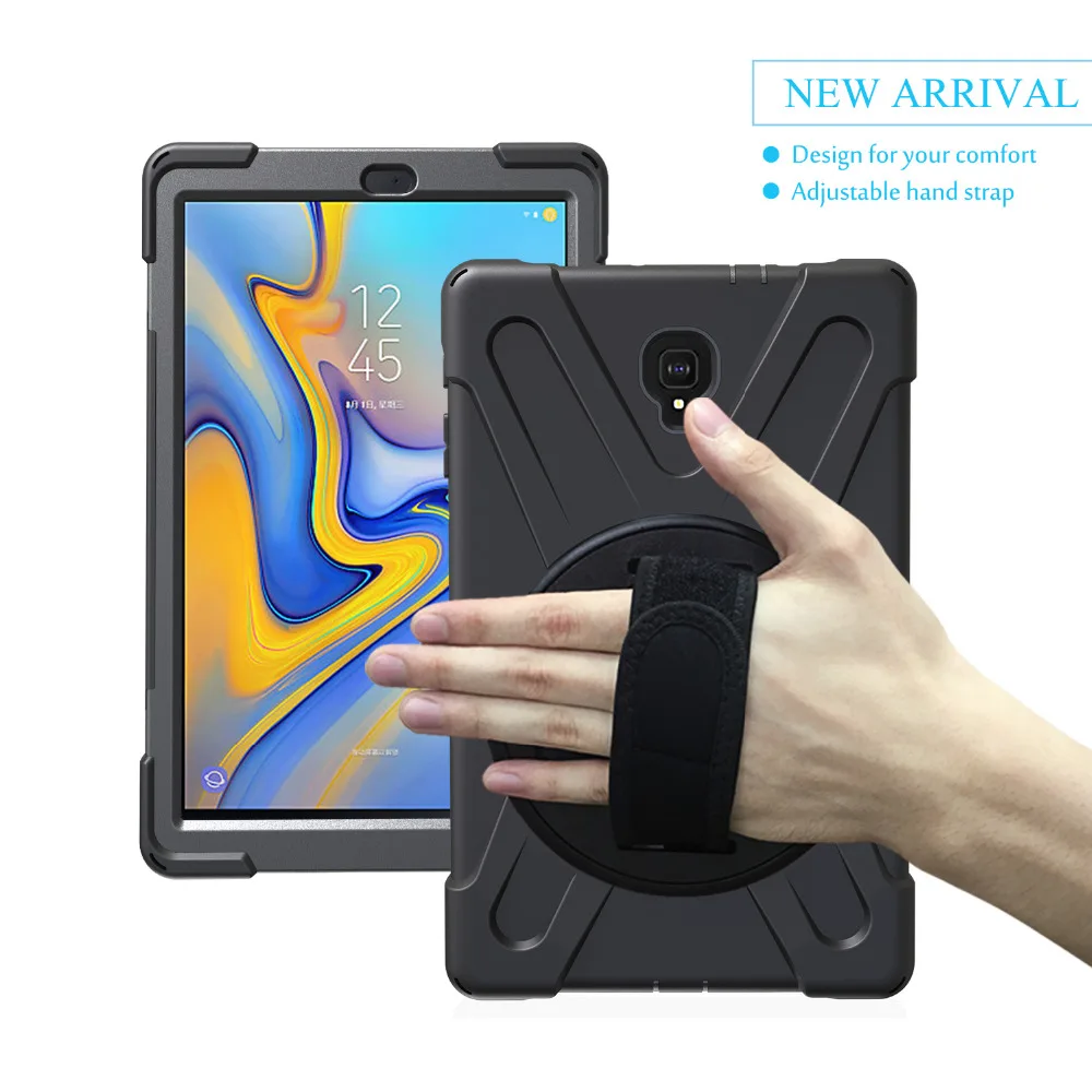 Case For Samsung Galaxy Tab A 10.5 SM-T590 T595 T597,Rotating kickstand/Hand Strap Heavy Duty Full Body Protective Cover