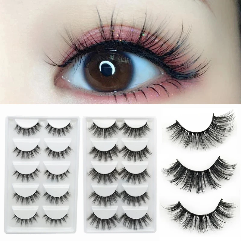 Cosplay&ware 5 Pairs False Eyelashes Little Devil Cosplay Lash Extension 3d Bunch Japanese Fairy Lolita Eyelash Daily Eye Beauty Makeup Tool -Outlet Maid Outfit Store Hdfec7d1931cc4fa482304abb578f23cca.jpg