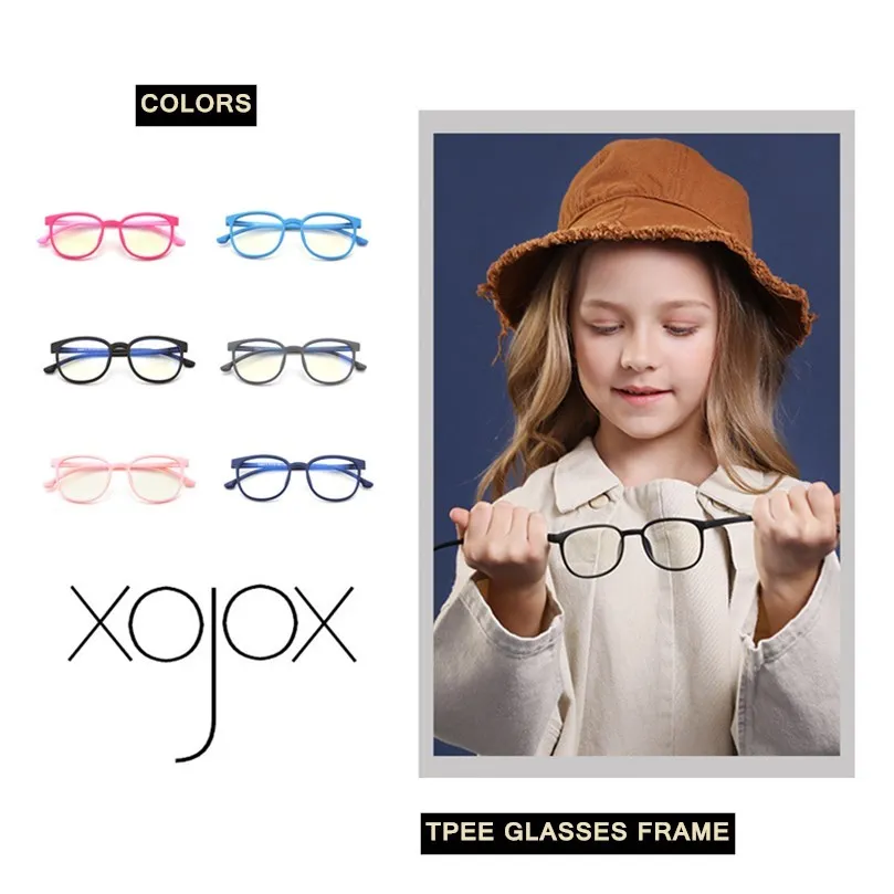 Xojox Детские гибкие оправы для очков детские оправы для девочек и мальчиков близорукость оптическая амблиопия анти-синий светильник оптические очки