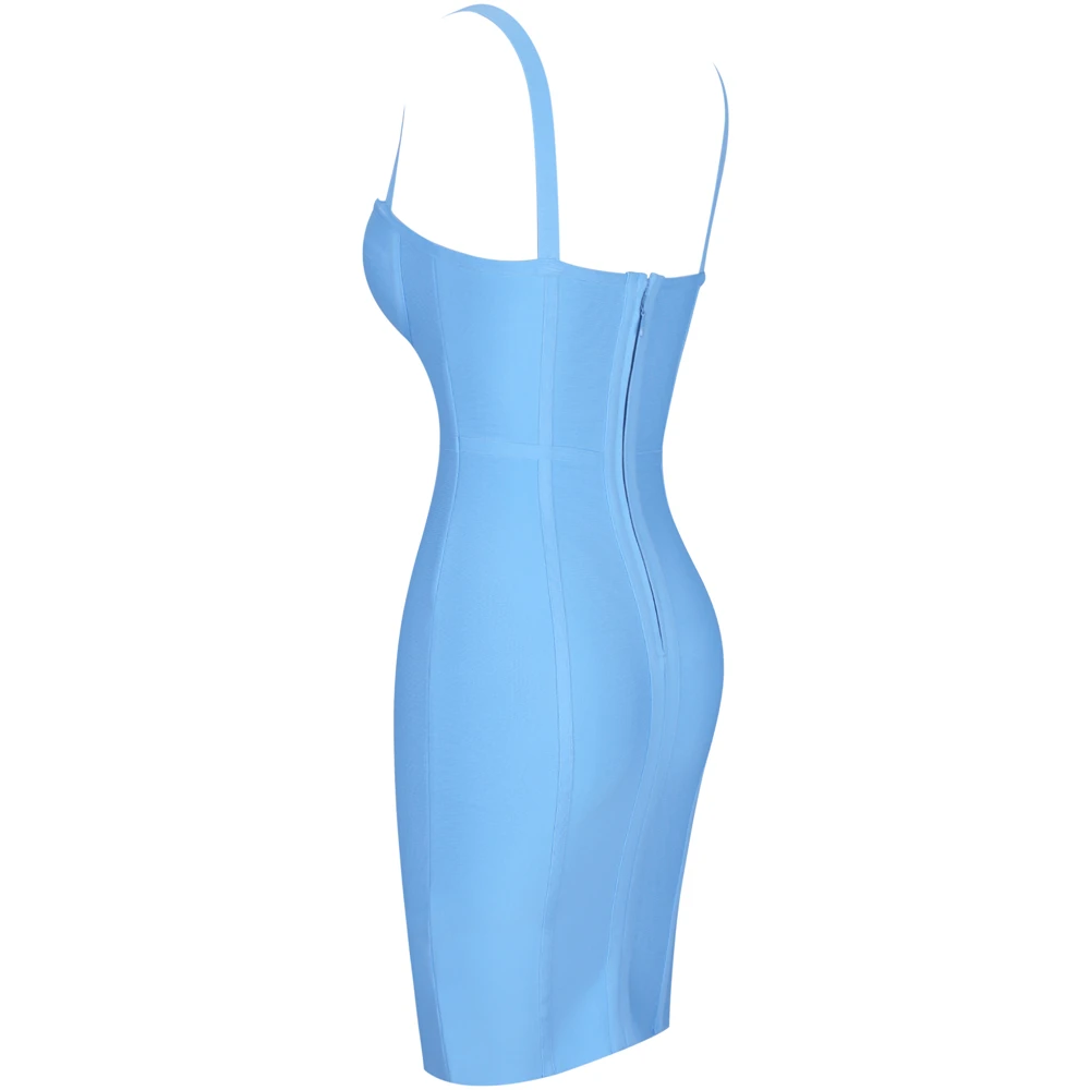 Ocstrade платье Бандажное подиумное женское модное летнее Бандажное платье голубого цвета бодикон Сексуальные вечерние платья для ночного клуба