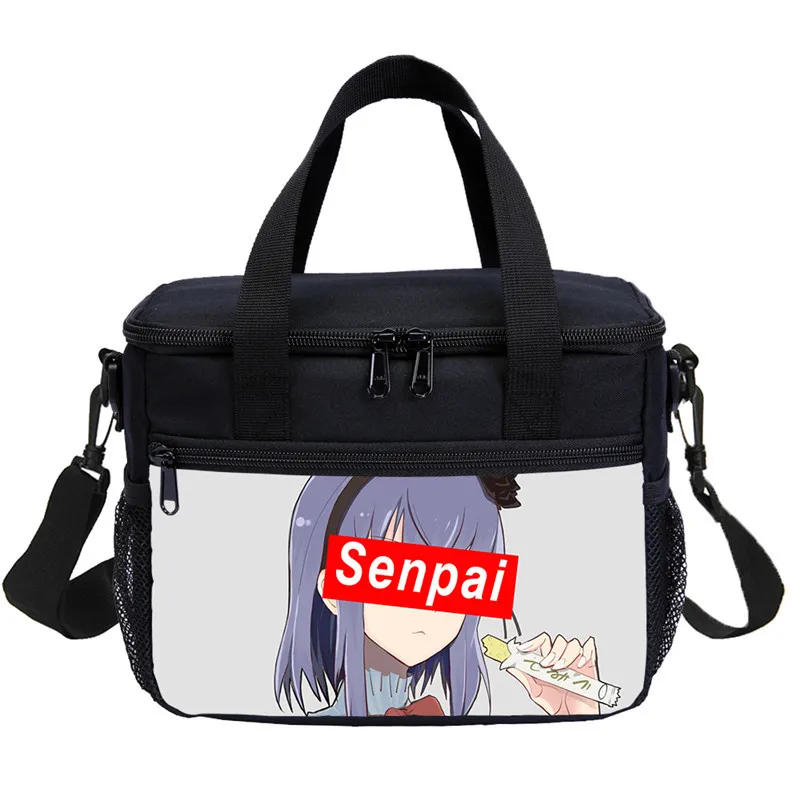Малый мешок обеда мальчиков девочек Забавный мультфильм Sugoi Senpai аниме Waifu письмо 3D печать льда мешок изолированный тепловой Пикник Ланчбокс - Цвет: DODIB4076310-S1063