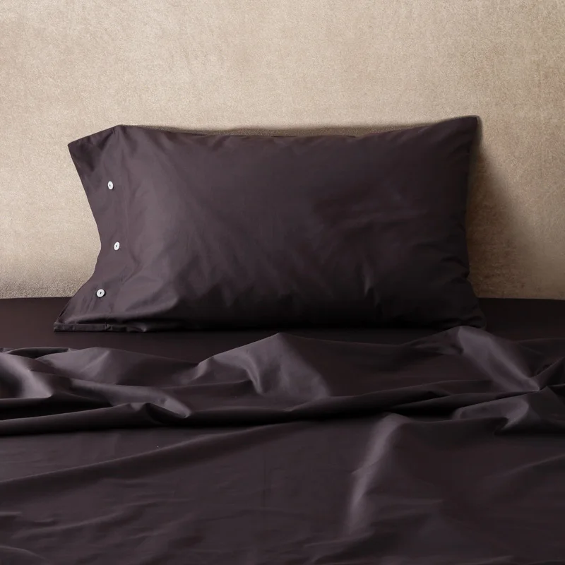 B pillow case 1piece Dansunreve чехол для подушки из египетского хлопка, 1 шт., 450 нитей, коричневый, красный, темно-синий чехол для подушки 19x29'' - Цвет: B pillow case 1piece