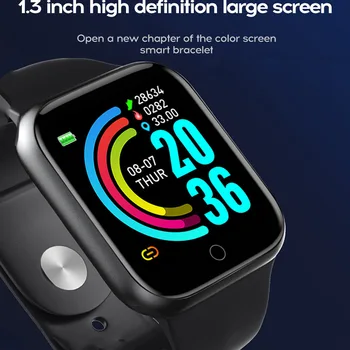 

Y68 Smart Watch Men's Blood Pressure Heart Rate Monitor Waterproof Sports Smart Watch Fitness Tracker for Android