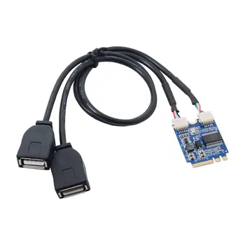 

NGFF M.2 A/E Key to Dual USB 2.0 Cable Notebook External Separate Interface Cable