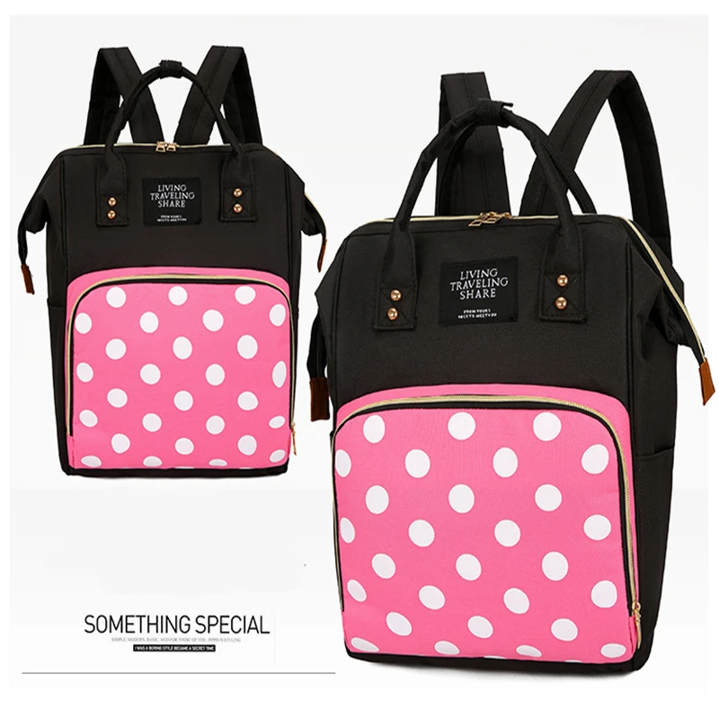 pink351 Сумка для подгузников disney, сумка для подгузников для мам, сумка для подгузников для мам, большая емкость, сумка для ухода за ребенком, сумка для кормления, модный рюкзак для путешествий для мам, Одежда для младенцев - Цвет: pink351