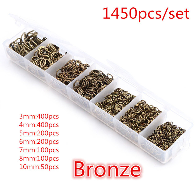 Set Box 3 4 5 6 7 8 10mm 8 Colors Open Jump Rings Split Rings Link Loop For DIY Jewelry Making Findings Connector