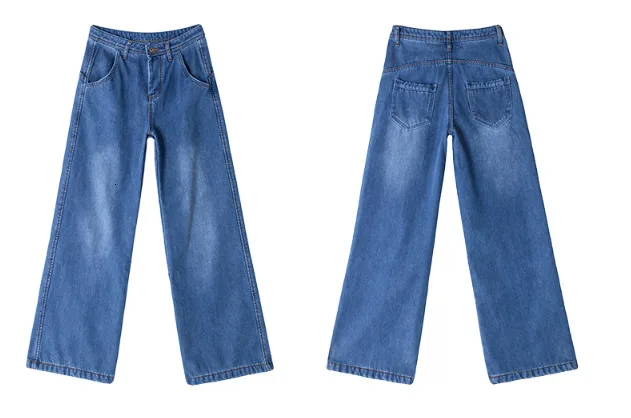 Easy High Waist Increase Cashmere Leg Jeans Woman Pants
