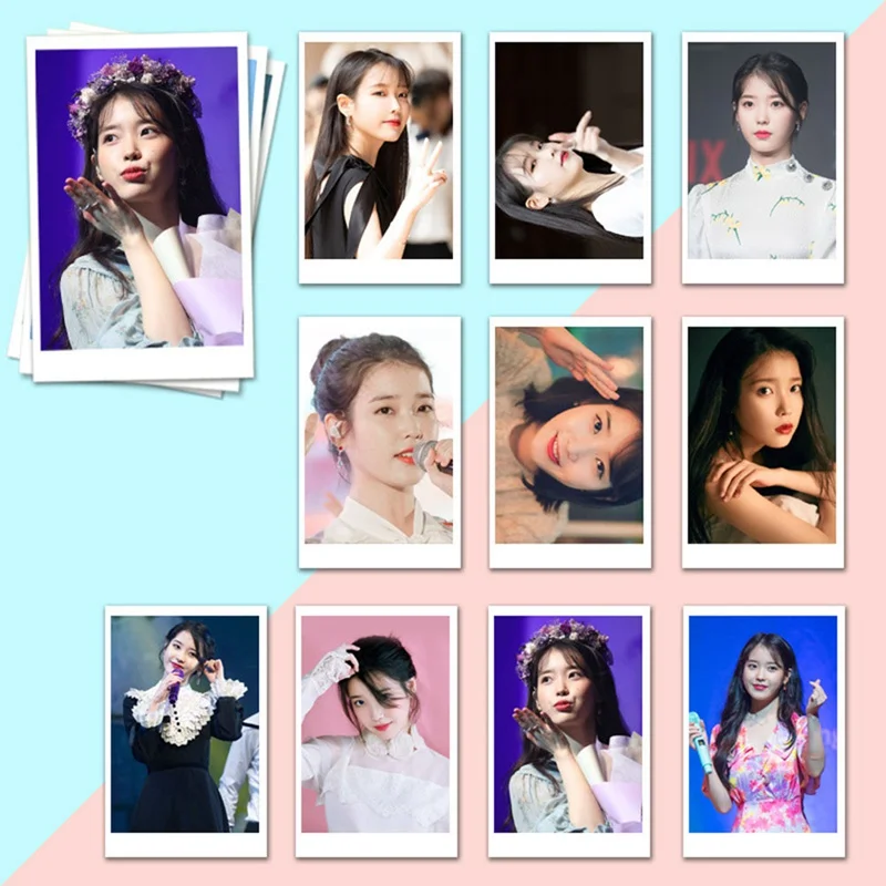 10 шт./компл. IU Lee Ji Eu самодельная бумага ломо карта фотокарточка постер Uaena