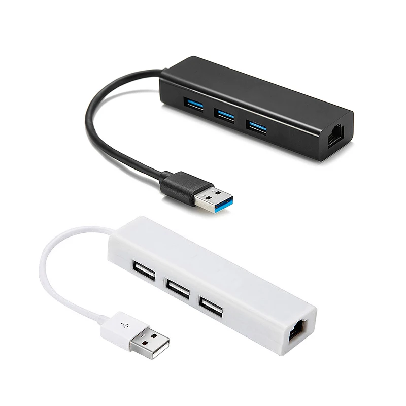 Usb 3,0 к Rj45 Gigabit Lan адаптер 3 порта Usb Hub 3,0 Соединительная муфта