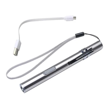 

Portable USB Flashlight Rechargeable LED Medical Camping Flashlights GQ