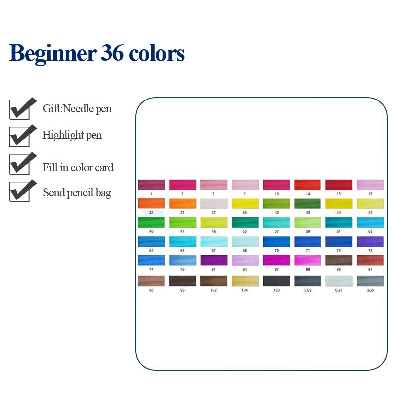 Beginners-36colors STA 3203 маркер для рисования набор двойной головой художественный эскиз жирной на спиртовой основе Маркеры Ручка 30/36/40/48/60/80/128/201 Цвета для анимации - Цвет: Beginners-36colors