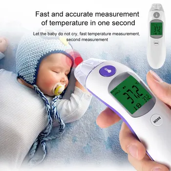 

Non-contact Baby Thermometer Infrared Digital LCD Body Measurement Forehead Ear Non-Contact Adult Body Fever IR Children