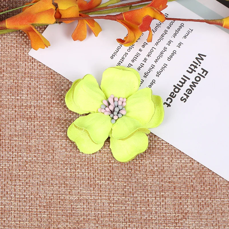 5 шт. шифон искусственный цветок хенд-мейд DIY Ткань Цветы для свадебной вечеринки ремесло домашнее украшение - Цвет: 2