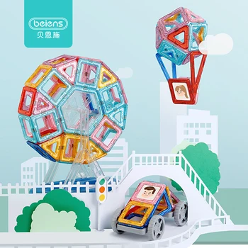 

Beiens Magnetic Toys for Children Magnet Building Blocks Kids Magnetic Designer Constructor Toy Baby Puzzle Educational DIY Gift