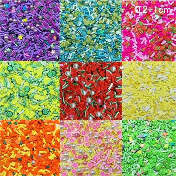 

50g Multicolors Polymer Clay Fruit Slices Hot Clay Sprinkles for Craft DIY Making plastic klei Mud Beads Slime Accessories