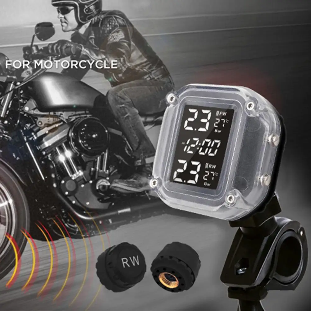 

Motorcycle Portable Electrombile Tyre Air Pressure Gauge Tire Monitoring System TPMS Good Effect