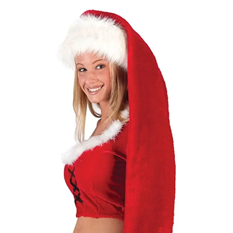 Рождество Санта Клаус шляпа супер длинные новые рождественские украшения украшение для вечеринки для детей и взрослых