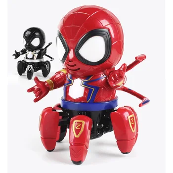 

New products Spider-Man Dance Action Walk Cool Lighting and music Electric Toys Gifts For Boys