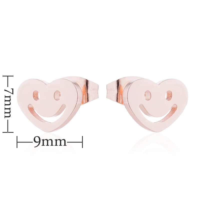 Hfarich Pendientes забавные серьги для лица милые Сережки для пирсинга из нержавеющей стали с смайликом для пирсинга для женщин девушек повседневные офисные украшения