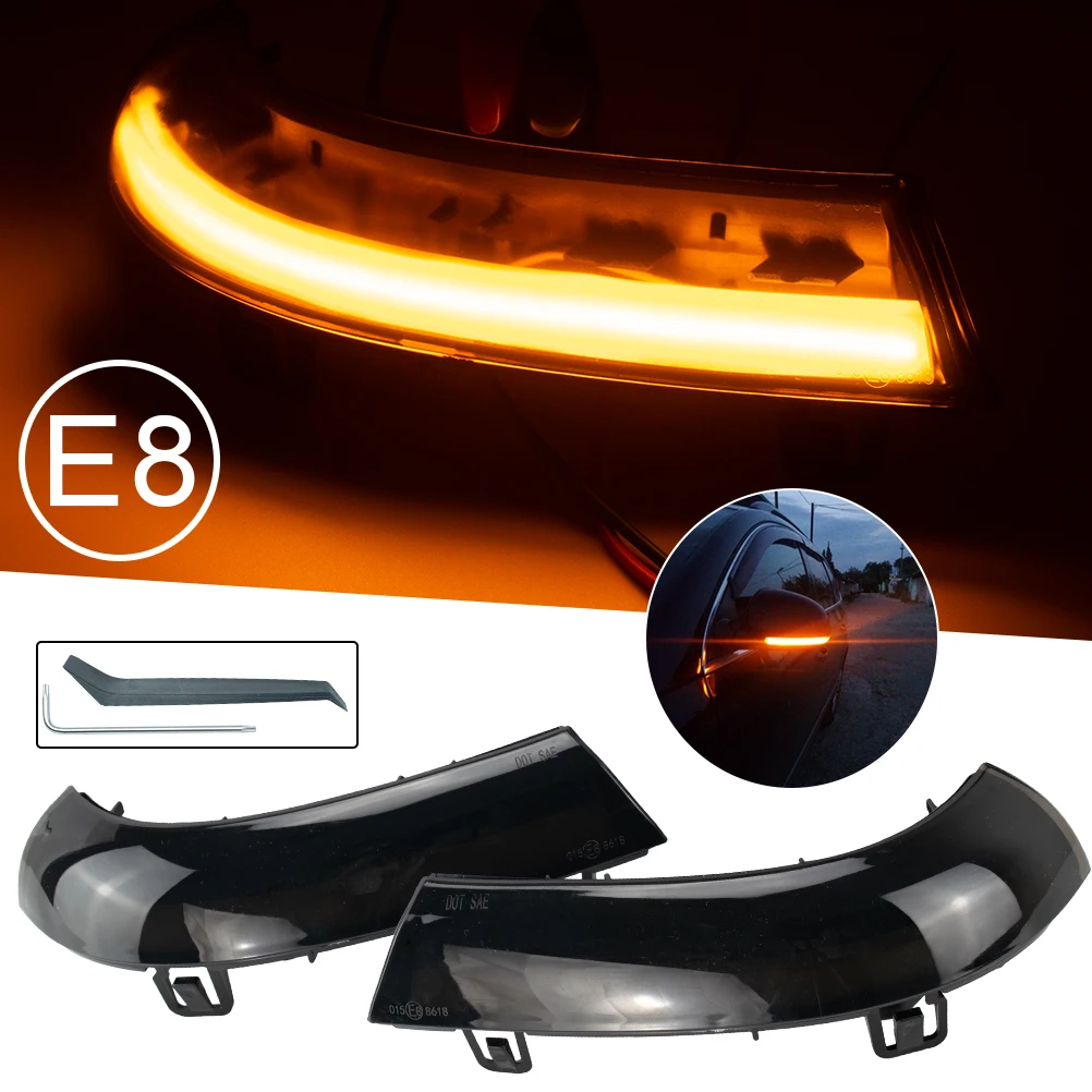 

2x Sequential Blinker Dynamic LED Side Turn Signal Light Mirror Indicator for VW Passat Golf GTI 5 Jetta EOS for Superb B5