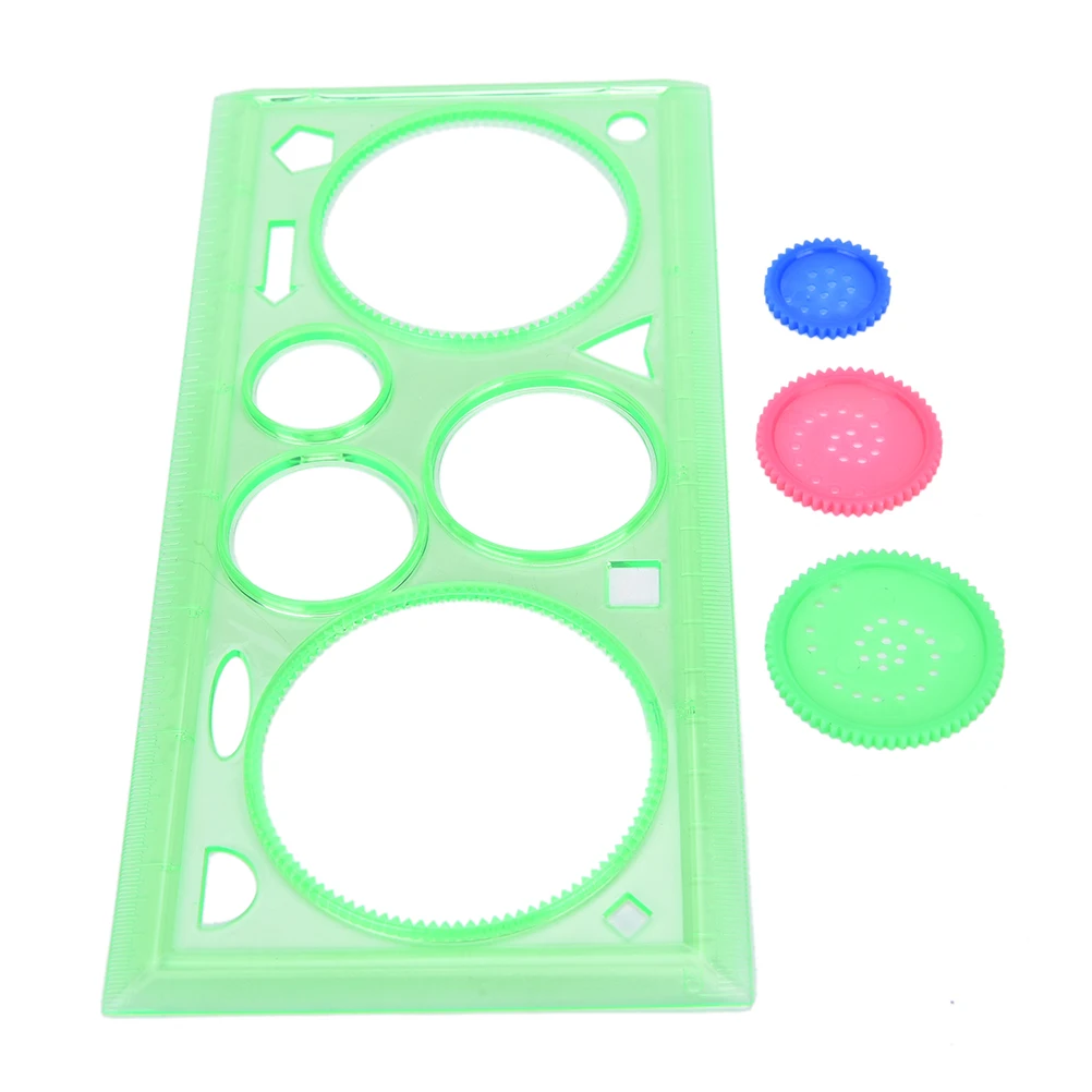 

1pc Geometric Ruler Painting Multi-function Puzzle Drafting Tools Children Learning Art Tool For Students Drawing Toys