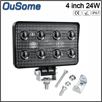 

6 inch 24W flood offroad 12V 24V Car Accessories ATV 4x4 SUV car truck LED work light for tractors