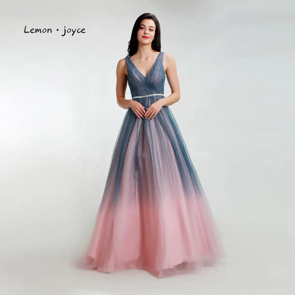 Lemon joyce Элегантные Выпускные платья 2020 с v-образным вырезом без рукавов Простые
