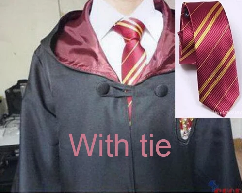 Костюм для косплея; халат; плащ с галстуком-шарфом; Ravenclaw Gryffindor Hufflepuff Slytherin для взрослых и детей; костюм Харриса - Цвет: Gryffindor with tie