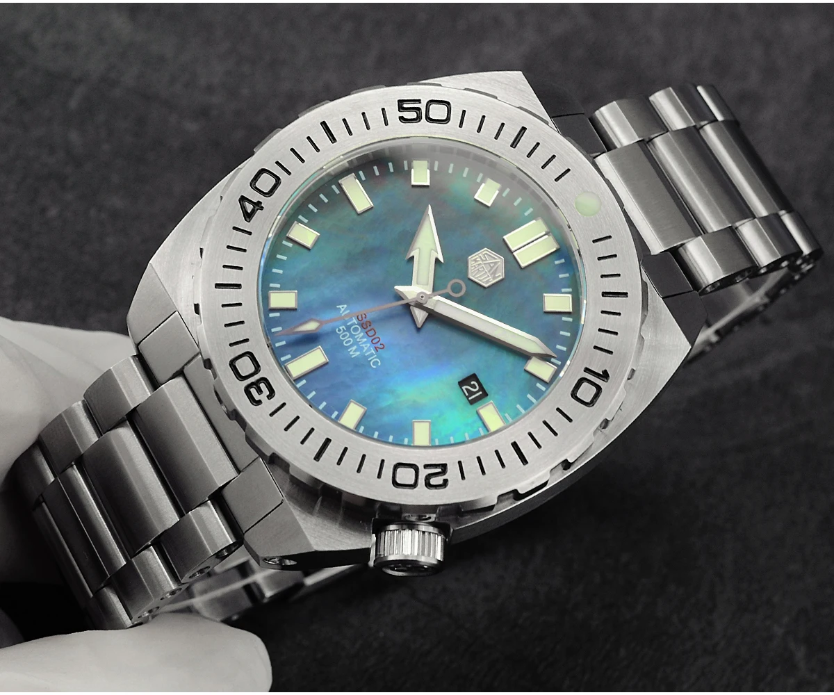 Montre hommes montres mécaniques saphir automatique étanche 500 m