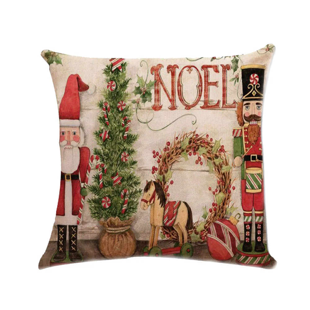 Рождество, Рождество, Санта Клаус, лучший сенсорный чехол для подушки, квадратный, для дома, удобный, счастливый год, Navidad, Рождественский подарок# R5 - Цвет: D