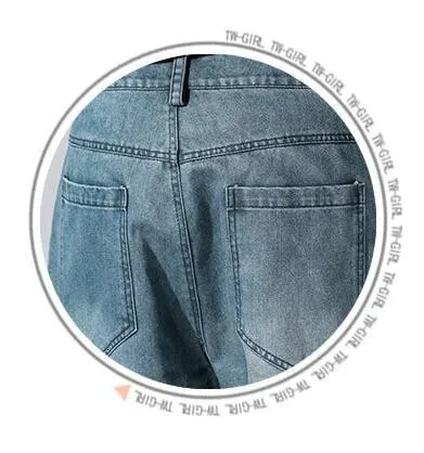 2616 цвет: черный, синий мешковатые джинсы с боковой карманы, набедренный-хоп дизайнерские джинсы Для мужчин брюки-карго высокое качество
