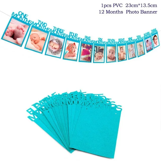 photo frame 1 FENGRISE 1st фоторамка фото 1-12 месяцев детское фото плакат с зажимом детский душ День рождения украшения Дети - Цвет: photo frame 1