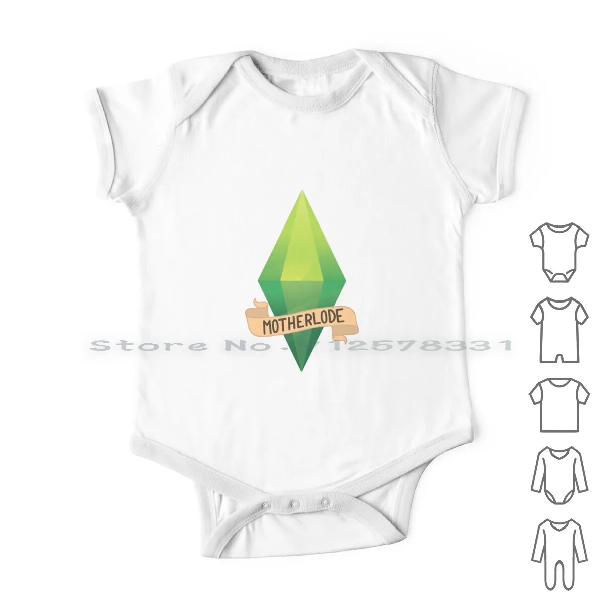 Motherlode-The Sims Vestiti Per Neonati Pagliaccetti Tute In Cotone The Sims 4 Motherlode Plumbob Videogiochi Da Gioco Diamond The