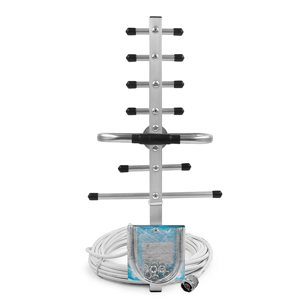 2G 3g 4G 8dB Gain мобильная антенна наружная антенна Yagi усилитель направленного сигнала и 50 футов кабель N мужской разъем для ретранслятора - Цвет: 8dB-Yagi-698-2700MHz
