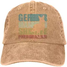 Мужская/Женская Регулируемая хлопковая джинсовая Бейсболка Ретро немецкая овчарка Кепка водителя грузовика