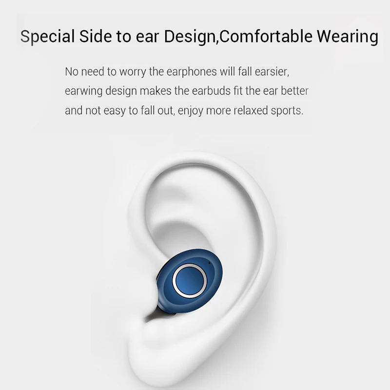 CLAITE TWS True Беспроводные bluetooth 5,0 наушники CVC6.0 с шумоподавлением стерео наушники с микрофоном