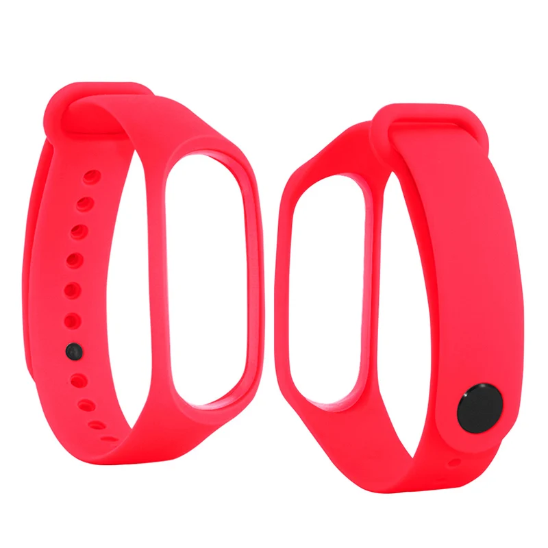 Для mi band 4 Браслет Силиконовый сменный ремешок для Xiaomi mi Band 3 4 Ремни Аксессуары для mi 3 ремень - Цвет: Красный