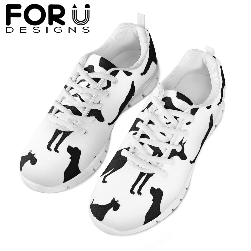 FORUDESIGNS/женские кроссовки с рисунком собаки из мультфильма; коллекция года; дышащая повседневная обувь на шнуровке; Женская Удобная прогулочная обувь на мягкой платформе