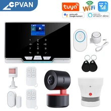 

Wifi GSM Alarm System 433MHz Home Burglar Security Alarm Wireless Wired Smart Detector RFID Touch Keyboard IOS Android Tuya APP