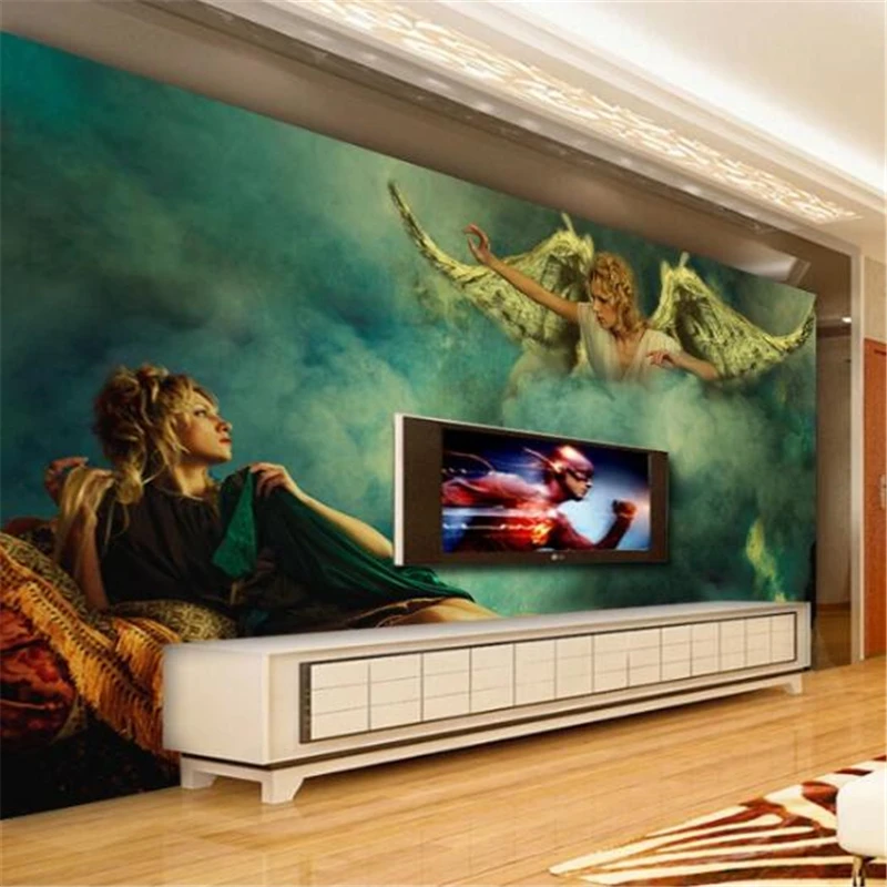 Beibehang-Custom-wallpaper-murals-fashion-home-decoration-dreamy-European-characters-angel-dream-decorative-painting-wall