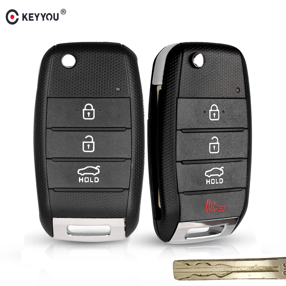 Чехол-книжка KEYYOU Cutted/Uncut Blade 3/4 с кнопкой дистанционного ключа для KIA K2 K3 K5 Carens Cerato Forte K2 K3 K5 Fob