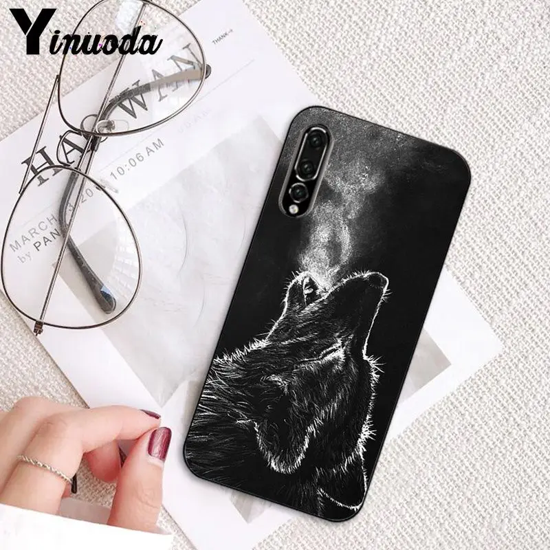 Чехол для телефона Yinuoda angry wolf Face для huawei P20 P30 P20Pro P20Lite P30Lite P Smart P10Lite