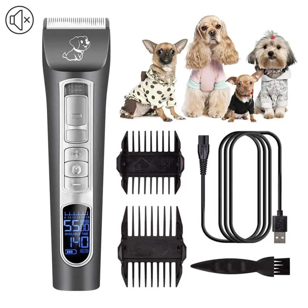 

Rechargeable Low-noise Pet Hair Clipper Remover Cutter Grooming Cat Dog Hair Trimmer Electrical Pets Hair Cut Machine Trymer