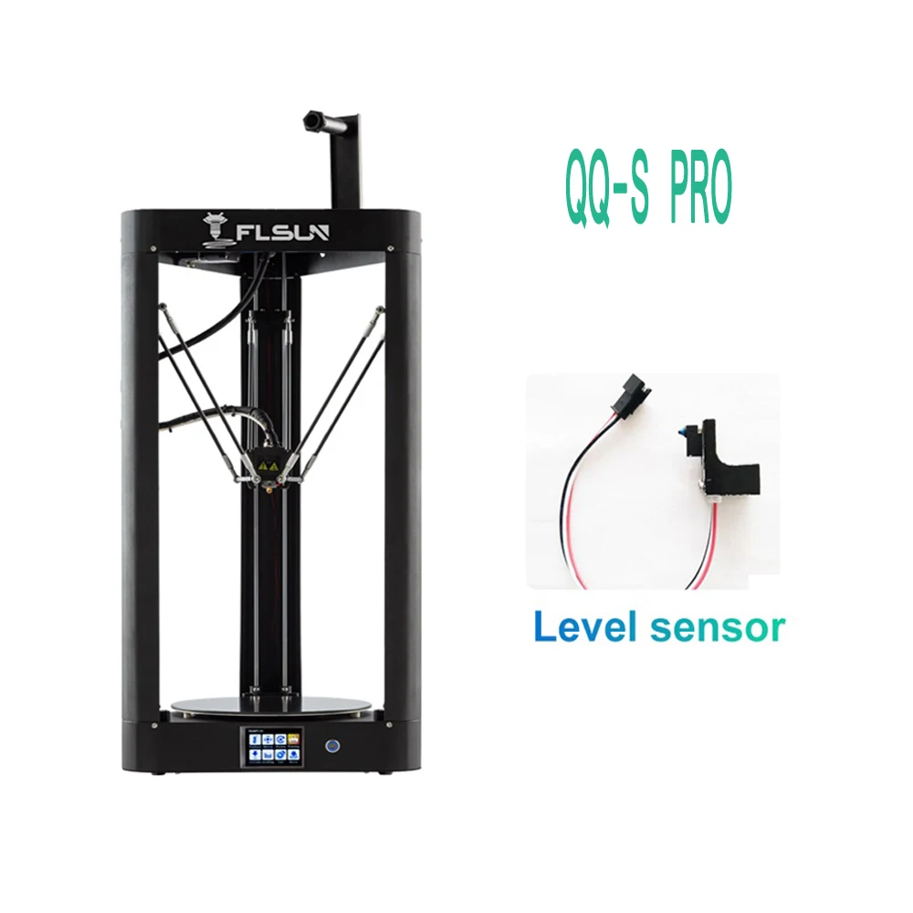 QQ-S Pro Flsun Delta 3d принтер высокоскоростной автоматический Выравнивающий переключатель большой размер печати kossel 3D-принтер сенсорный экран - Цвет: QQ-S Pro